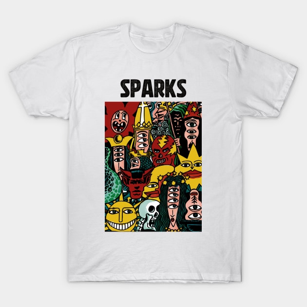 Monsters Party of Sparks T-Shirt by micibu